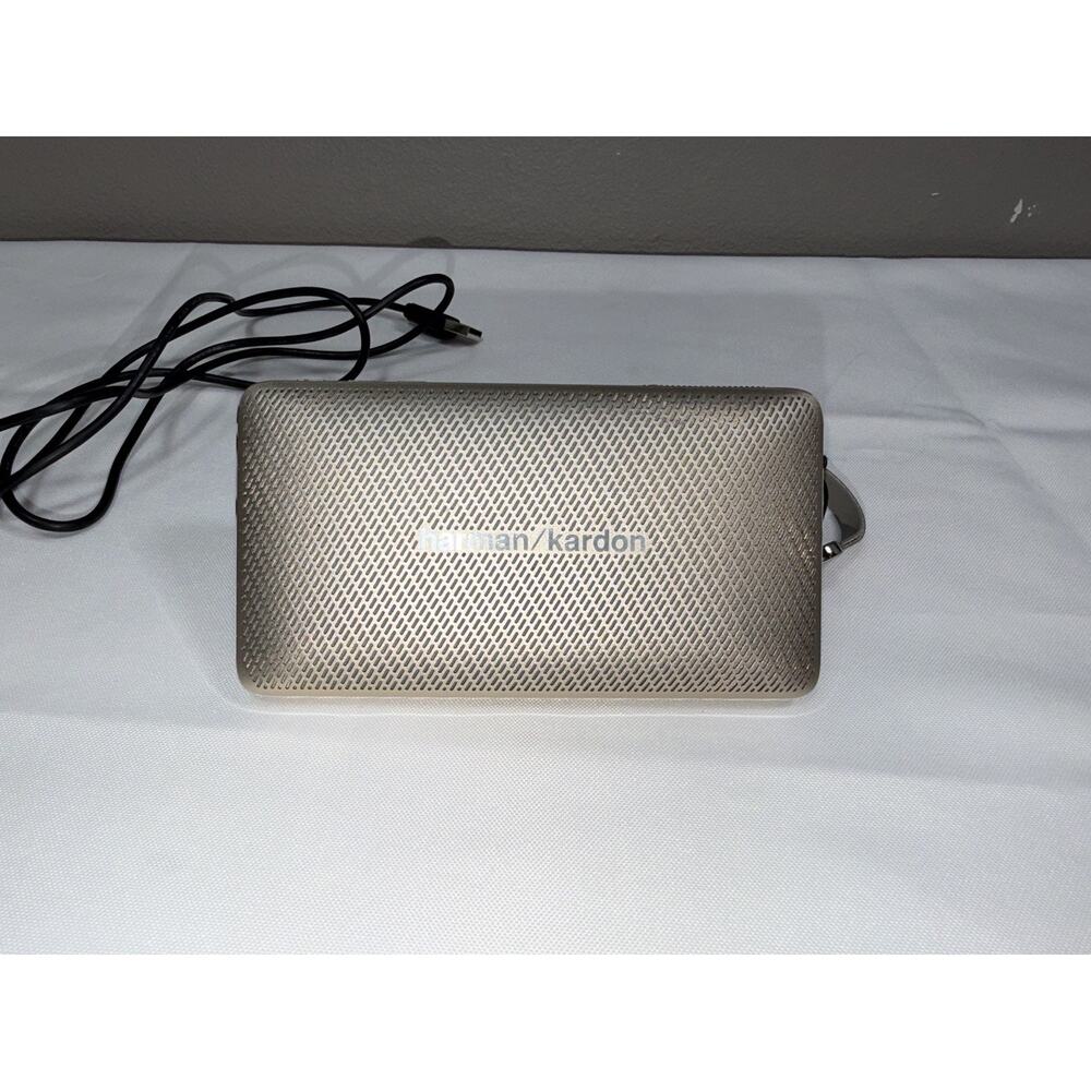 Harman Kardon Esquire Bluetooth Speaker Gold Tone W/ Speaker Phone Tested Works